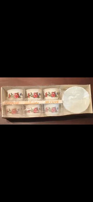 Juego 6 Tazas Café Arcopal Flores caja sin abrir
