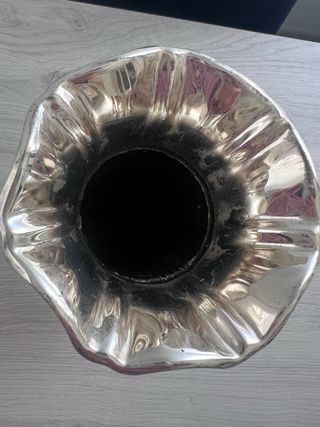 Jarrón Barroco Plateado Decorativo 21cm