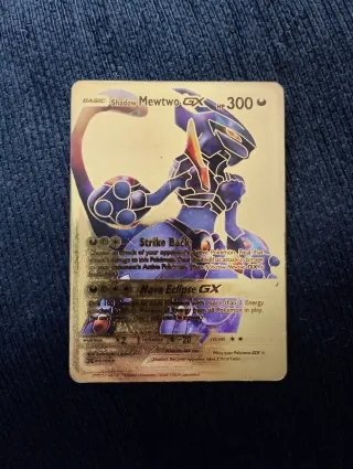 Carta Pokémon Mewtwo GX Oro