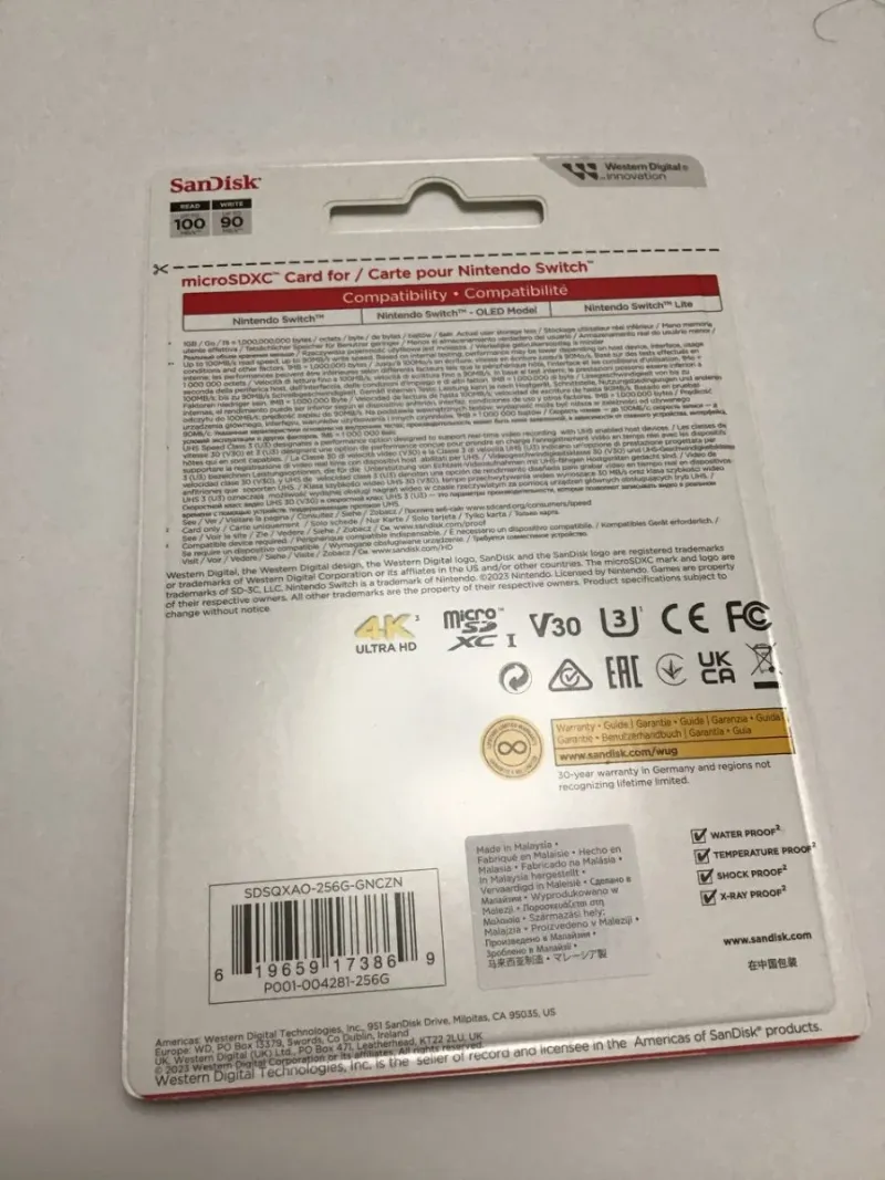 Tarjeta microSDXC SanDisk 256GB Nintendo Switch afbeelding 3