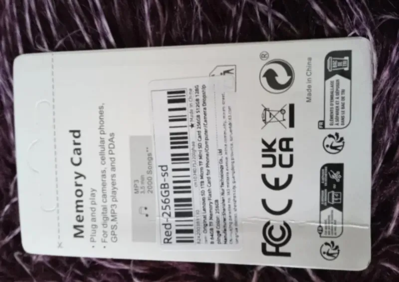 Tarjeta Micro SD Lenovo 256GB + adaptador nuevo afbeelding 2