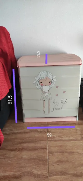 Baúl de almacenaje infantil niña