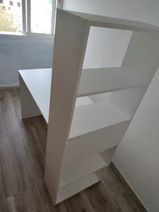 Mueble Escritorio Biblioteca Blanco