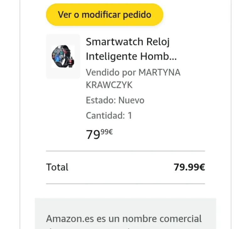 Reloj Smartwatch Negro afbeelding 5