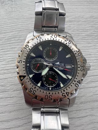 Reloj Lotus Multifunction acero WR100M pila nueva