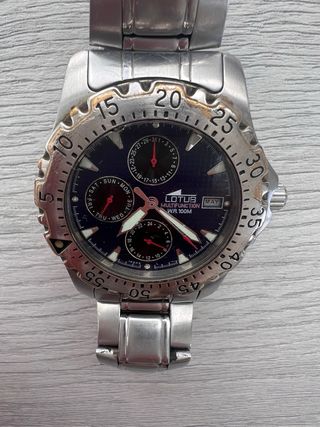 Reloj Lotus Multifunction acero WR100M pila nueva