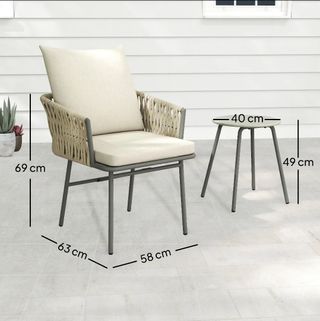 Conjunto Rattan Sillas y Mesa Exterior