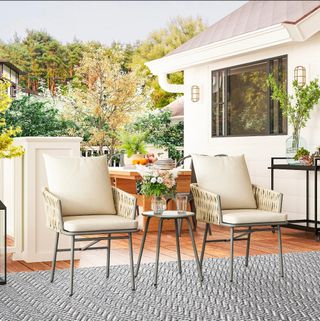 Conjunto Rattan Sillas y Mesa Exterior