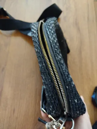 Bolso Bimba y Lola negro tejido