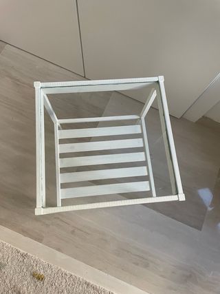 Pack dos Mesitas Noche Ikea Cristal Madera Blanca