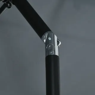 Ombrellone in Alluminio 200x300x253 cm Grigio