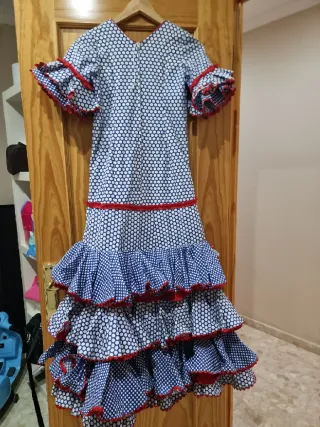 Traje de Flamenca Rojo y Blanco