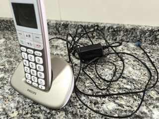 Teléfono Fijo Philips Beige y Blanco