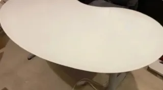 Escritorio IKEA Blanco y Cristal