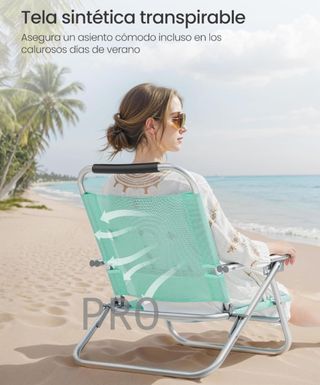 Silla de playa plegable portátil - Songmics