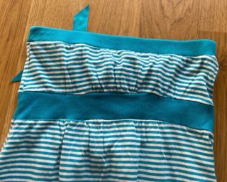 Top Bandeau rayas azul y blanco talla M Bershka