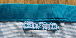 Top Bandeau rayas azul y blanco talla M Bershka