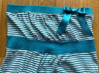 Top Bandeau rayas azul y blanco talla M Bershka