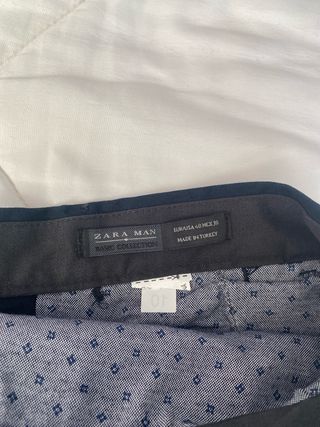 Pantalón Chino Zara Talla 48 Azul