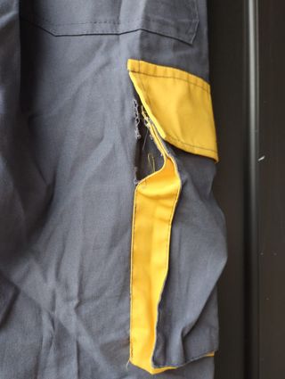 Pantaloni Cargo Unisex Taglia S Grigio Giallo