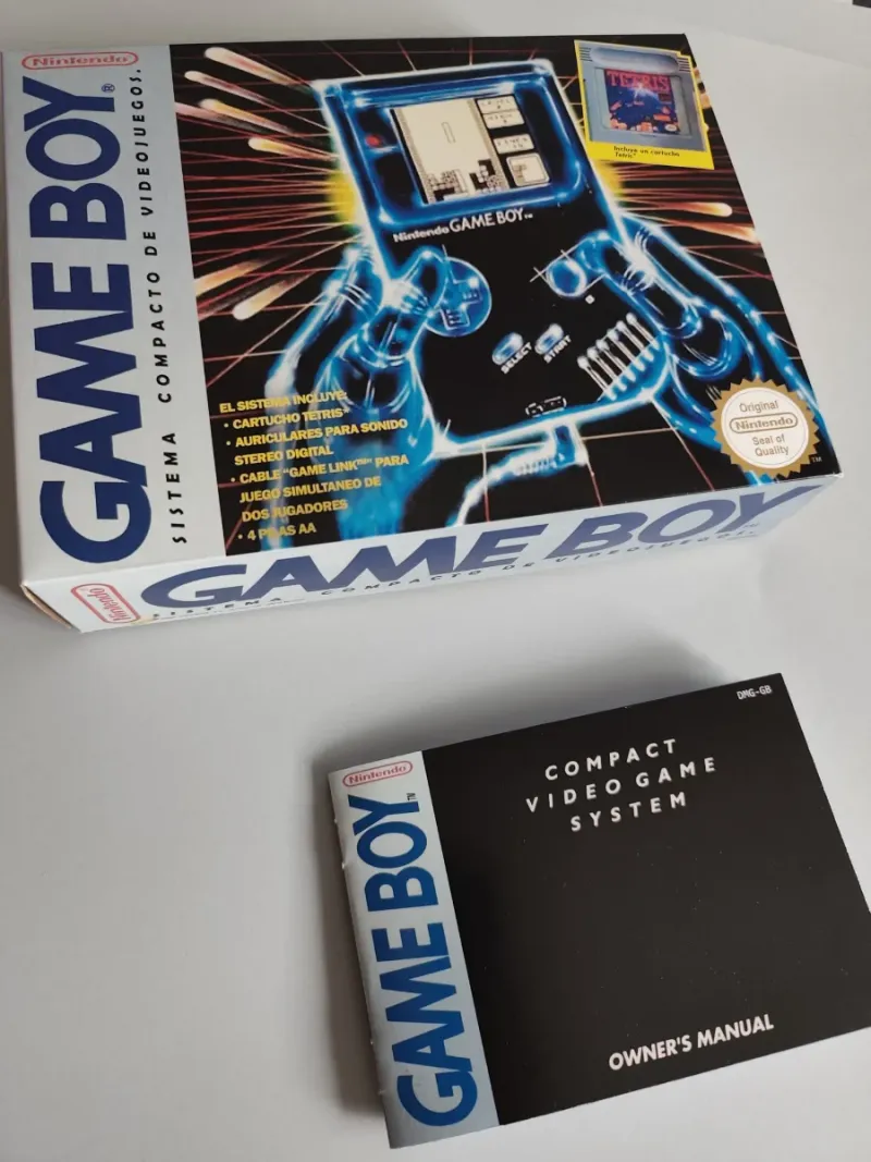 Caja y Manual Game Boy DMG versión Tetris.