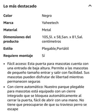 Valla para Perros 12 Piezas Metal 80cm