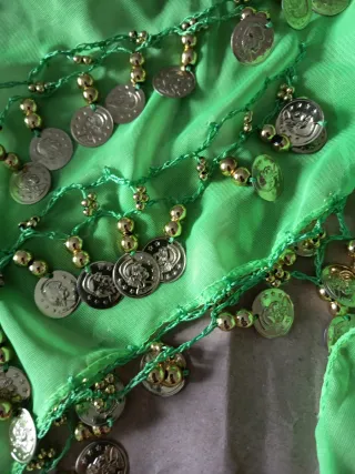 Pañuelo danza vientre con monedas