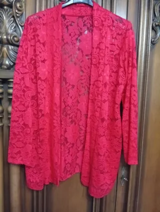 Blazer in pizzo rosso SCONTO 50%