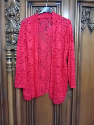 Blazer in pizzo rosso SCONTO 50%