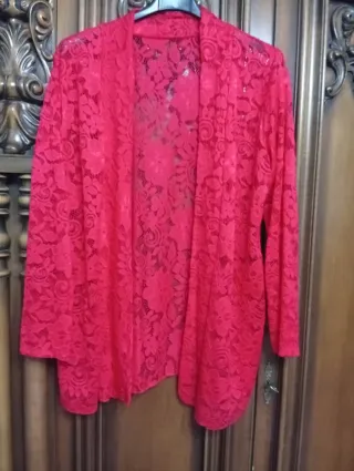 Blazer in pizzo rosso SCONTO 50%