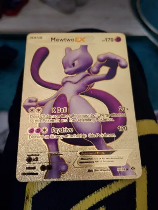Carta Pokémon Mewtwo EX Dorada