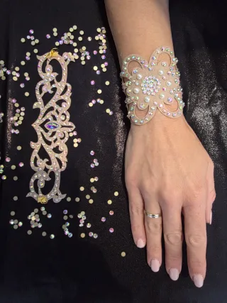 Pulsera y Pendientes Corazones Swarovski Rosa