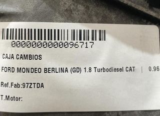 Ford 96717 97ztda caja cambios mondeo berlina (gd)
