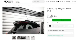 Difusor y Sobrealerón Maxton Peugeot 208 GTI mk1