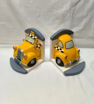 Sujetalibros Taxi Amarillo Vintage Set de 2