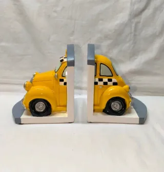 Sujetalibros Taxi Amarillo Vintage Set de 2