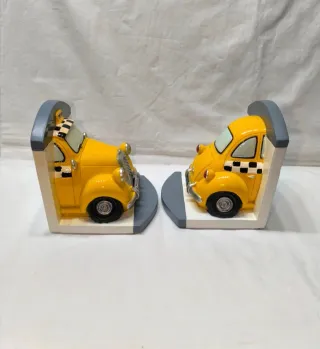 Sujetalibros Taxi Amarillo Vintage Set de 2