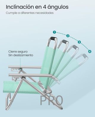 Silla de playa plegable y portátil