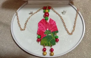 Collana Kimono In Tessuto Vintage  SCONTO 50%