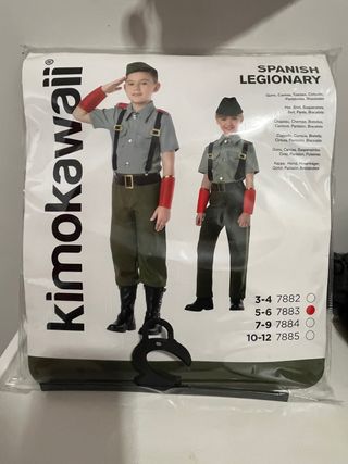 Disfraz Legionario Niño Talla 5-6 Kimokawaii.