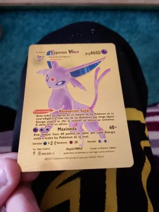 Carta Pokémon Espeon VMAX Oro PS4650