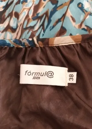 Vestido satinado Fórmula Joven Talla 38