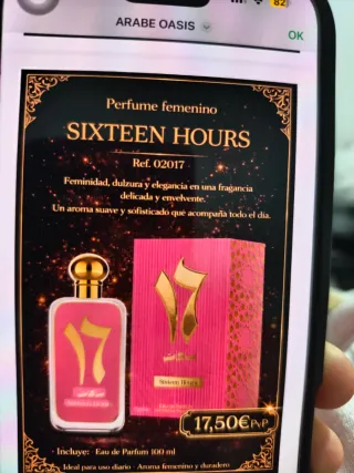 Perfume Femenino Sixteen Hours 100ml
