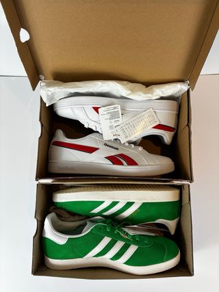 Adidas Gazelle y Reebok Court Retro Talla 45