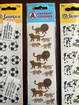 Lote pegatinas Sandylion terciopelo años 90