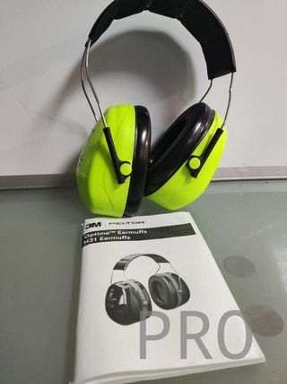 Orejeras de protección, 1 unidad/caja, verde