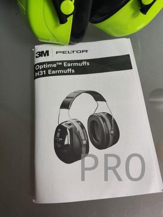 Orejeras de protección, 1 unidad/caja, verde