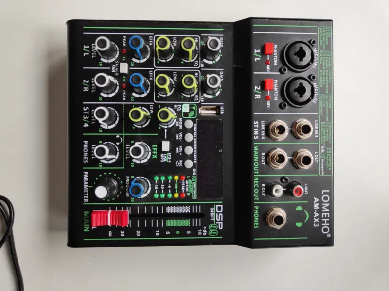 Mesa de Mezclas Lomeho AM-AX3 Bluetooth USB afbeelding 2