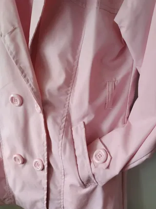 Gabardina rosa niña talla 10