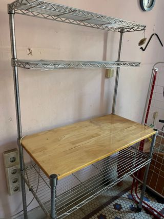 Estantería Cocina Metálica con Ruedas